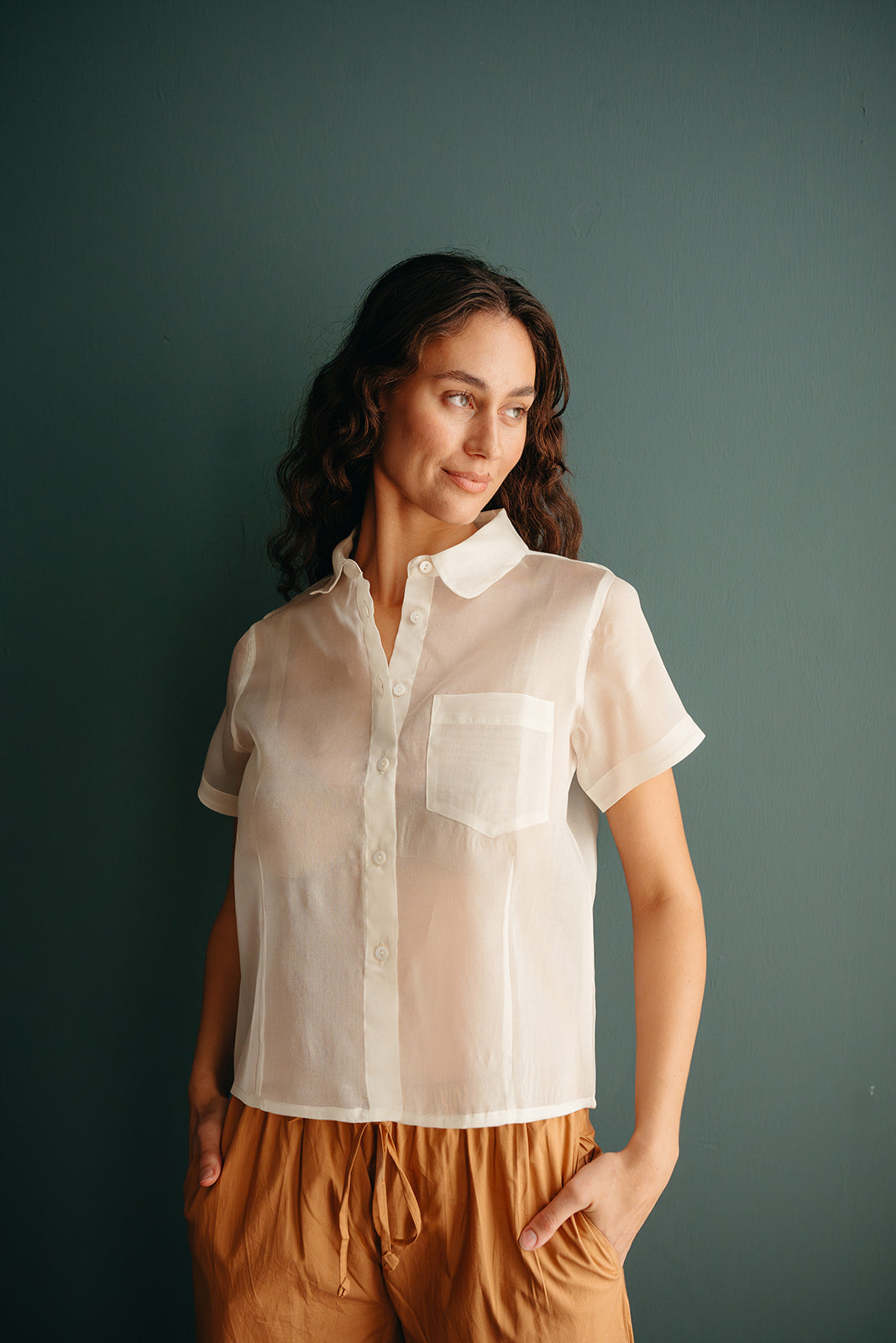 Indira Organza Button Down