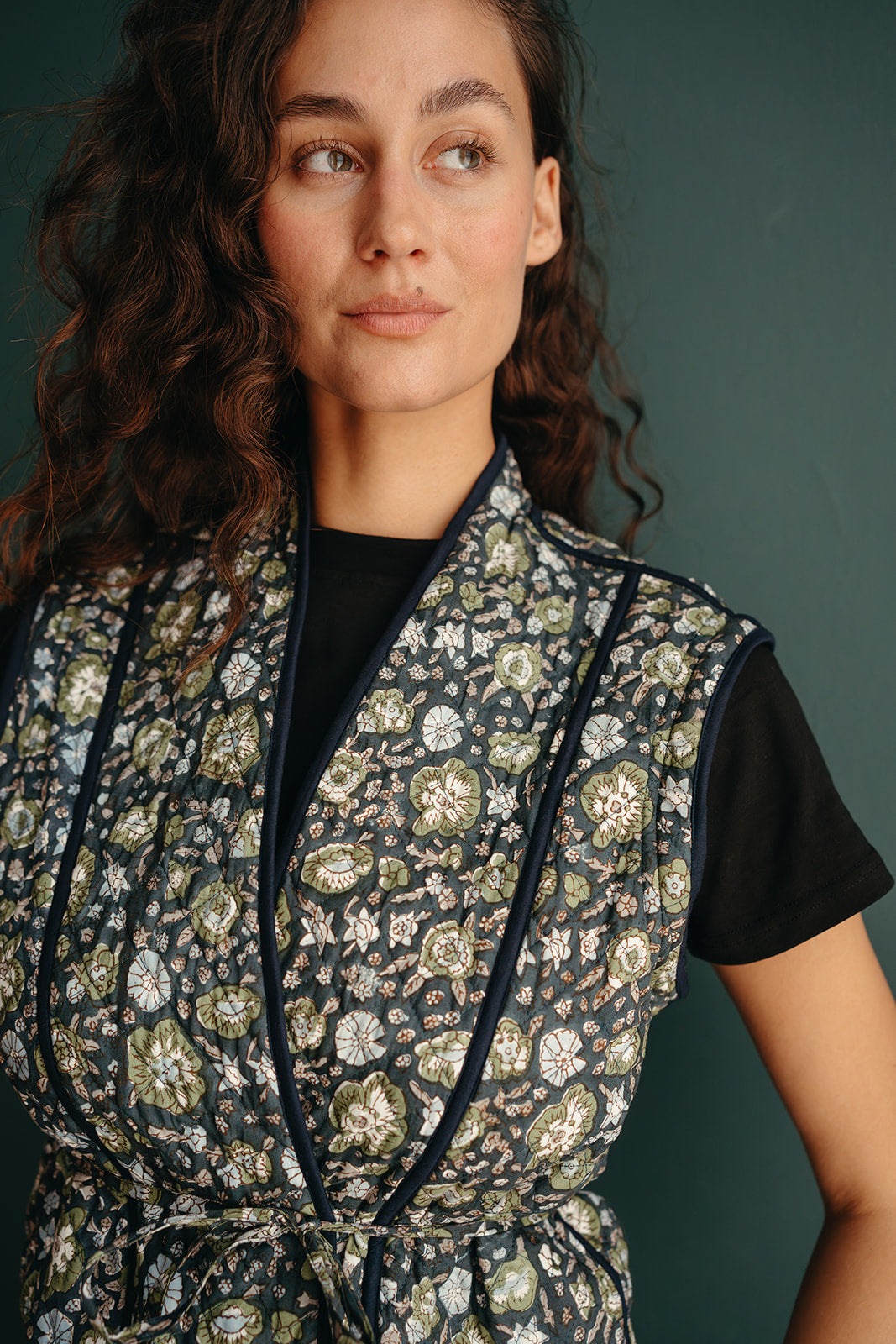 Annika Quilted Block Printed Jacket