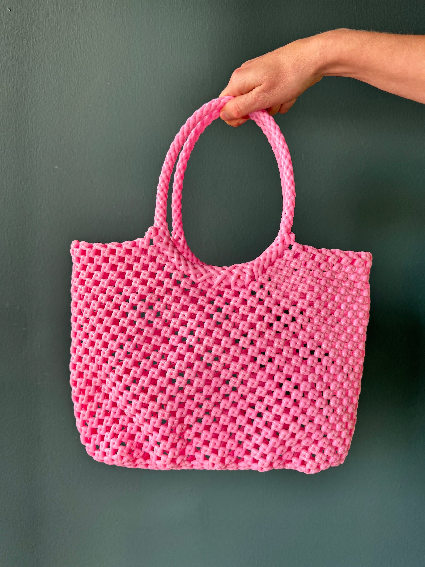 Recycled Plastic Small Woven Tote