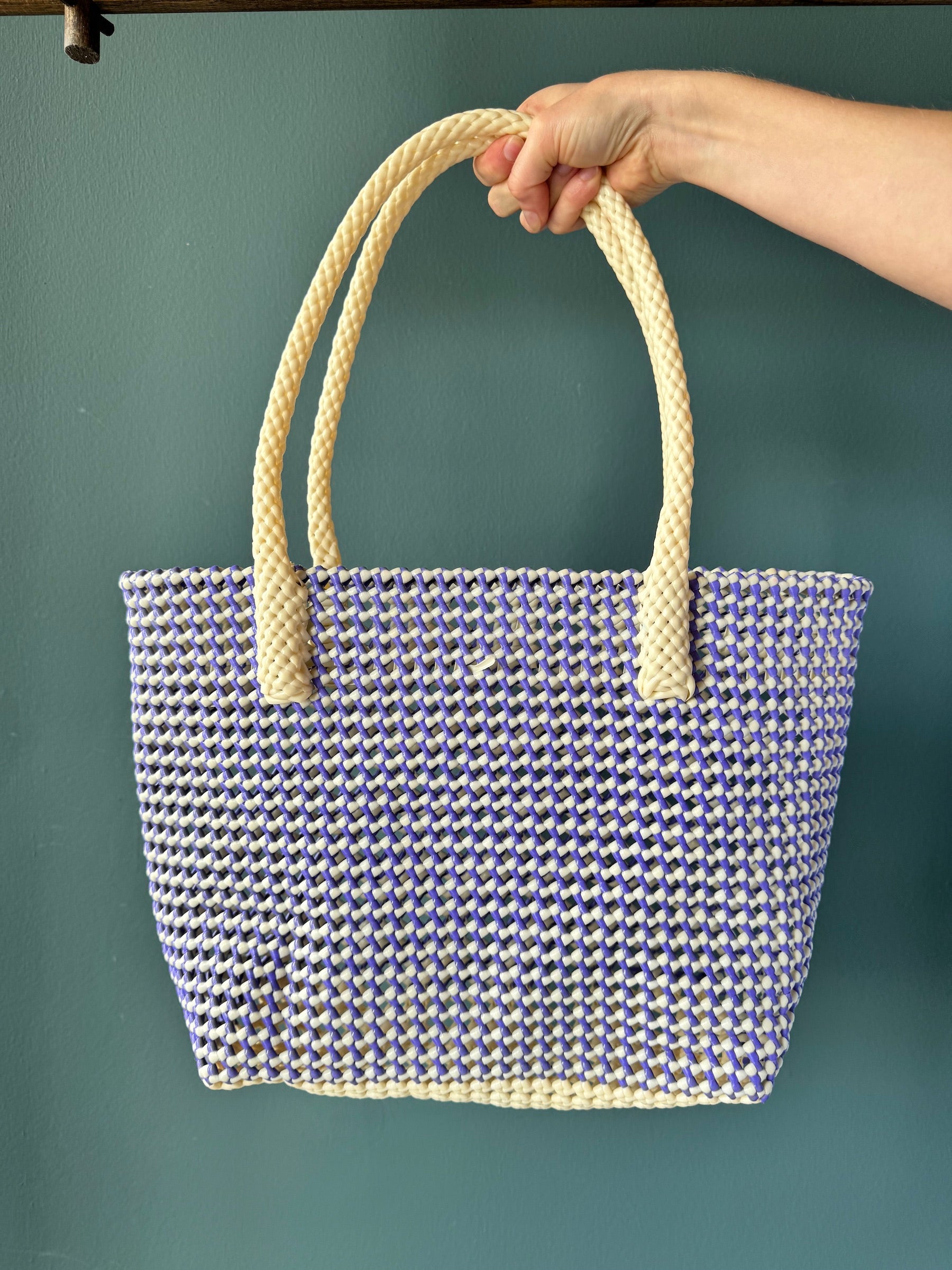 Recycled Plastic Medium Woven Tote