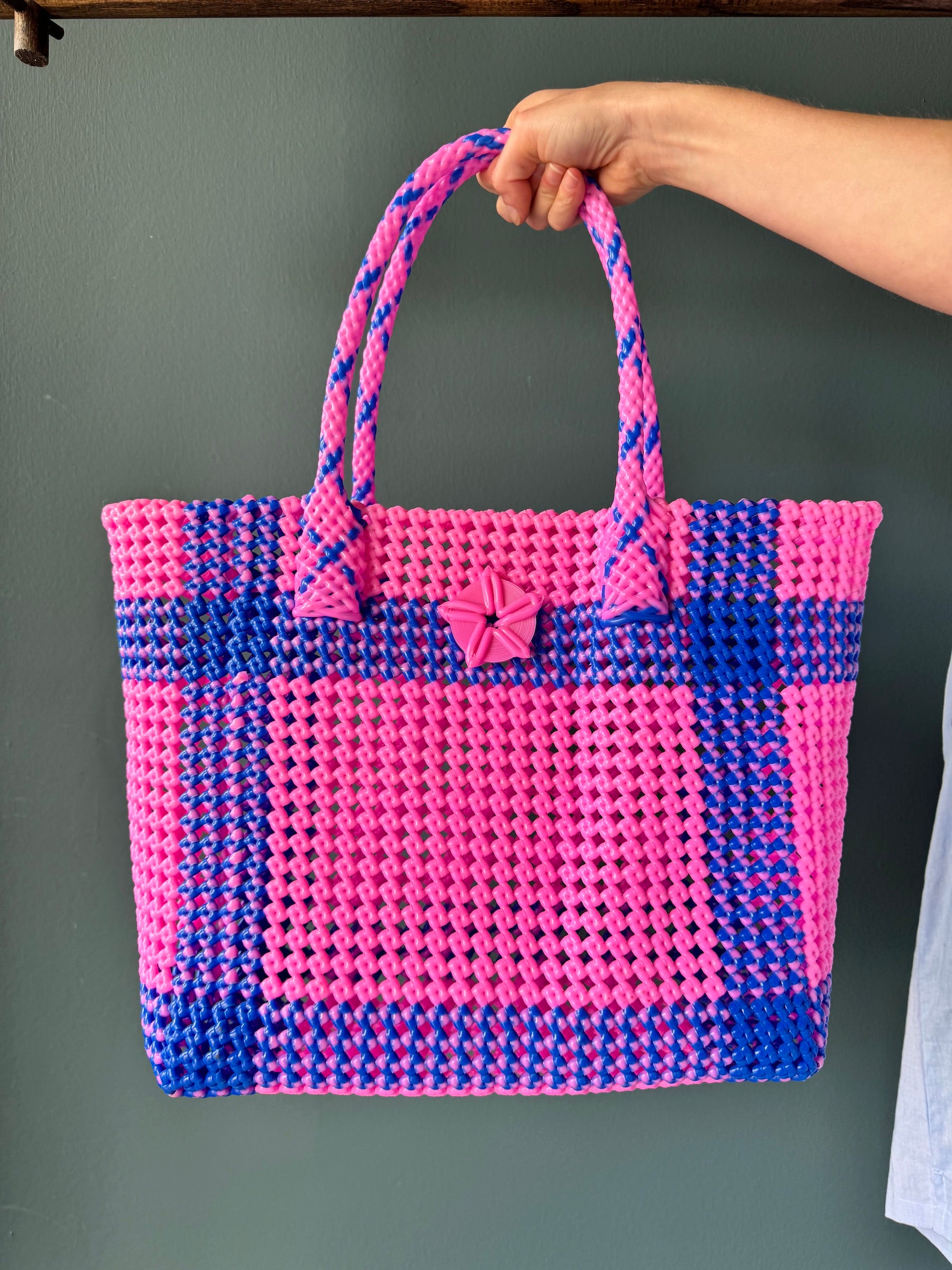 Recycled Plastic Medium Woven Tote