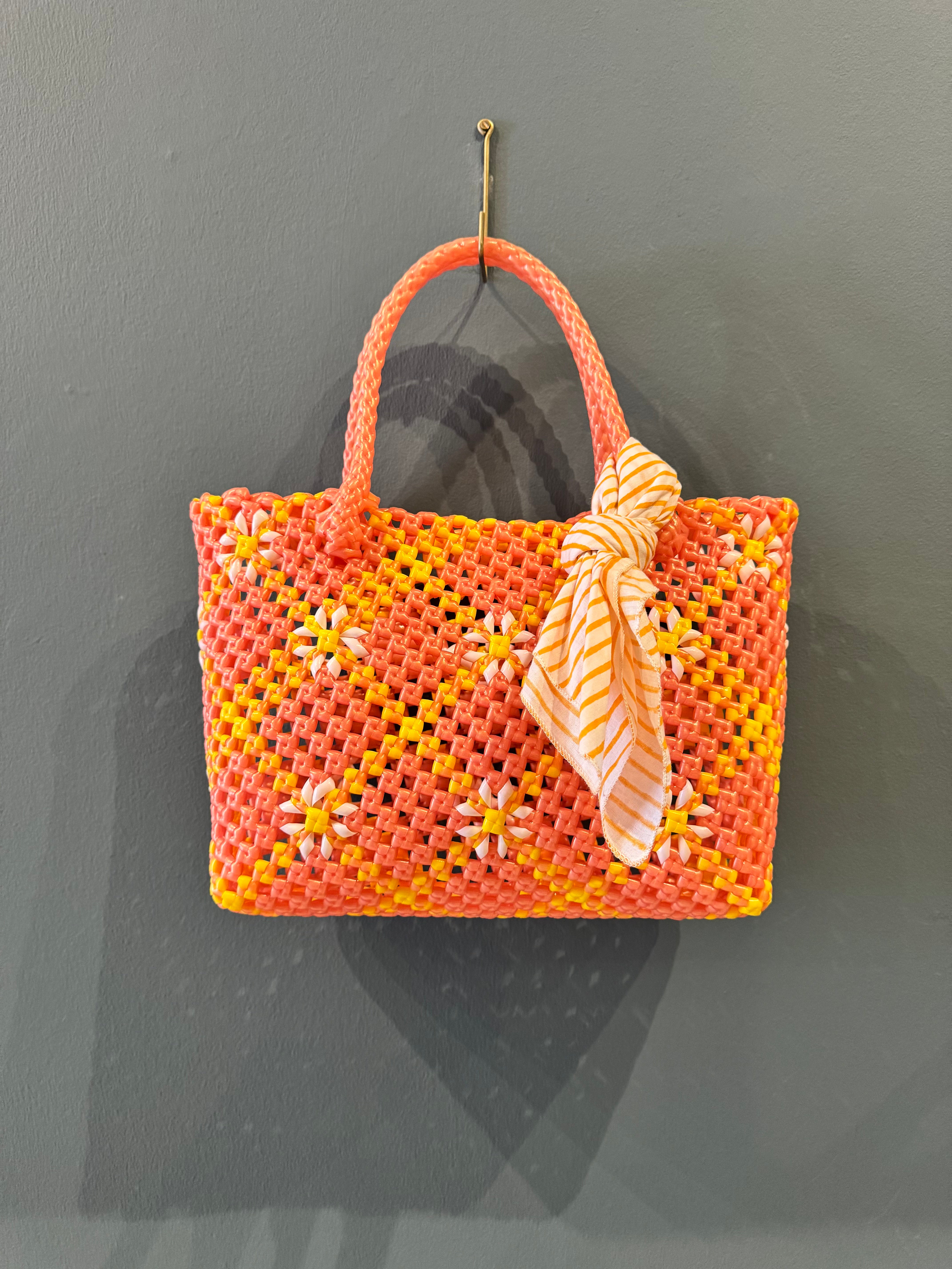 Recycled Plastic Small Woven Tote