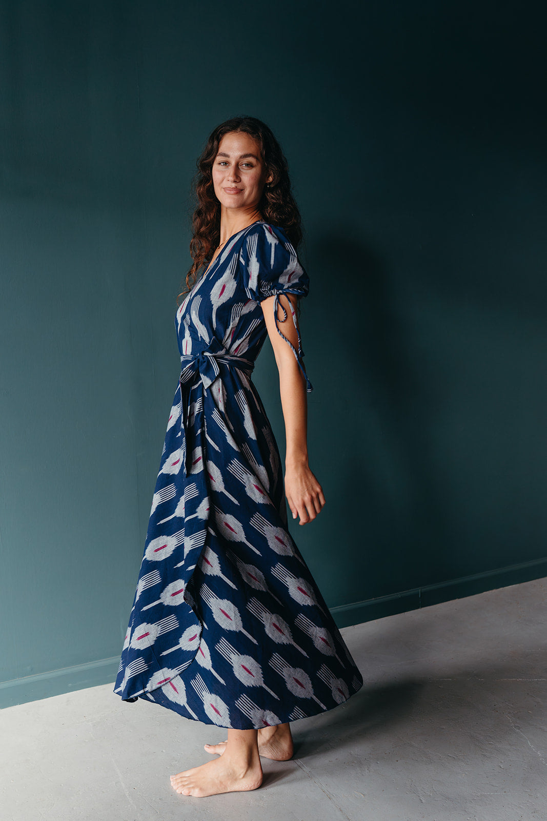 Ikat Wrap Dress