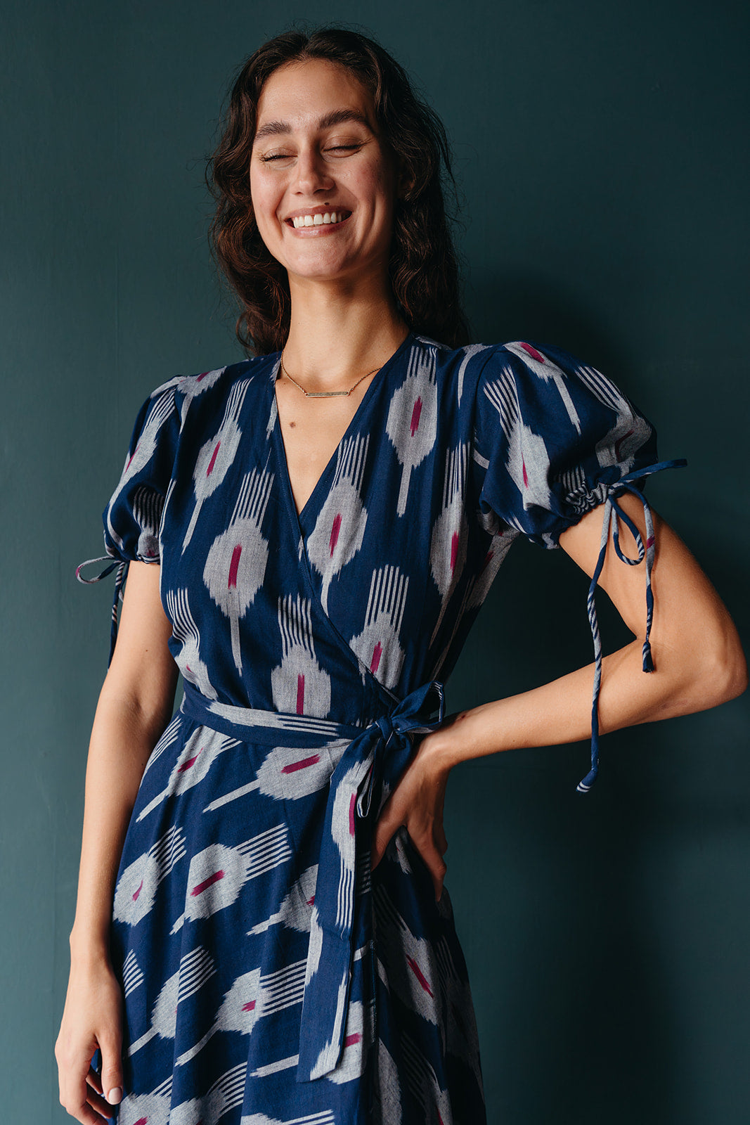 Ikat Wrap Dress