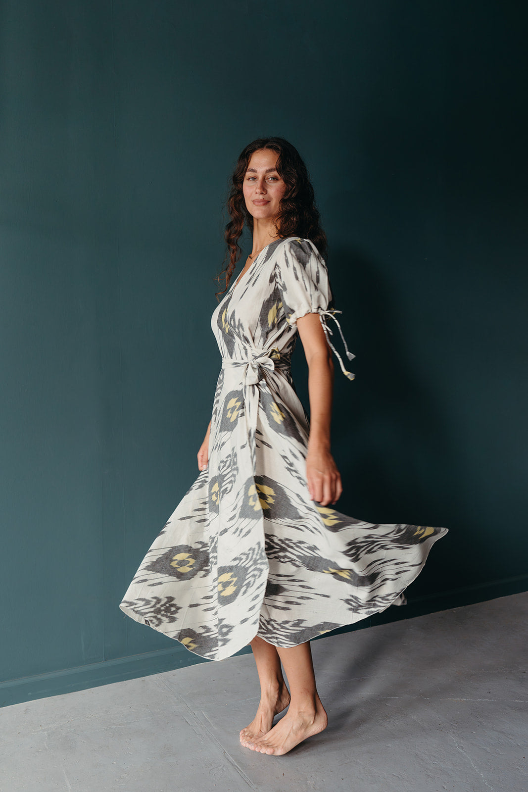 Ikat Wrap Dress