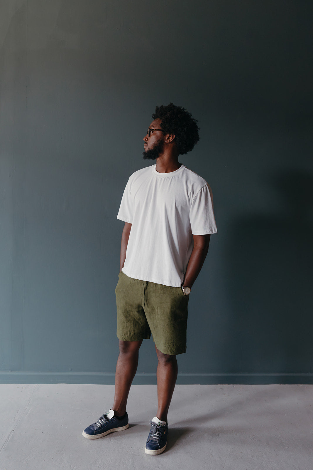 Men's Amir Linen Shorts | OIive