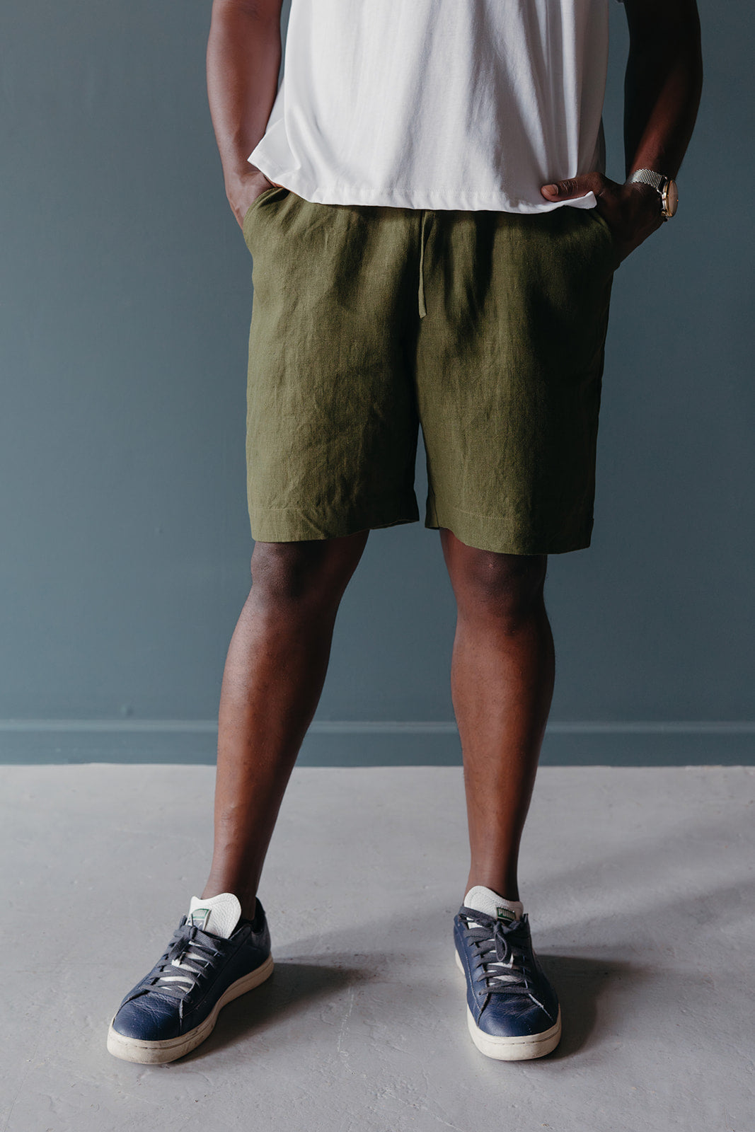 Men's Amir Linen Shorts | OIive