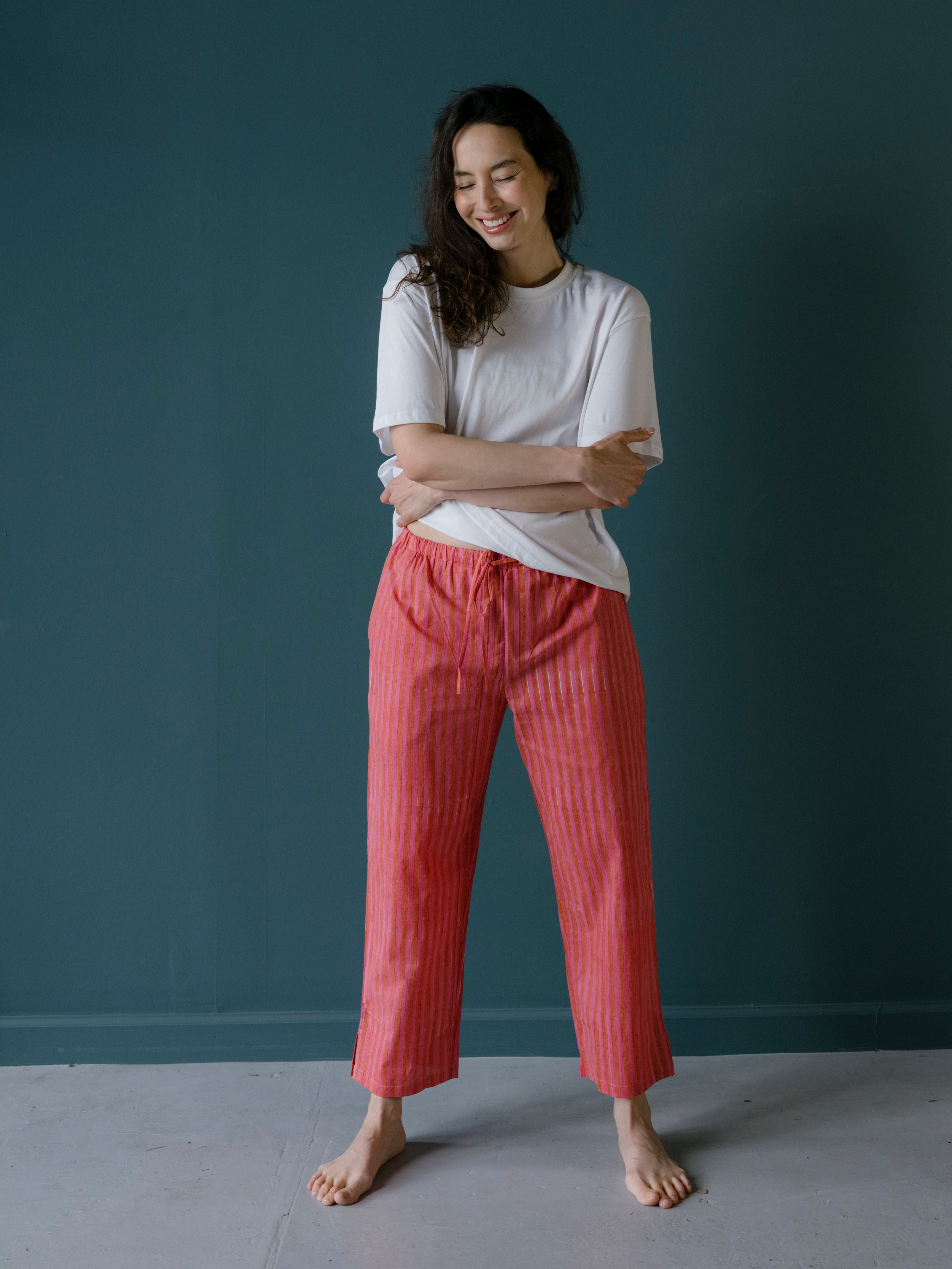 Nalini Pants in Block Print Stripe