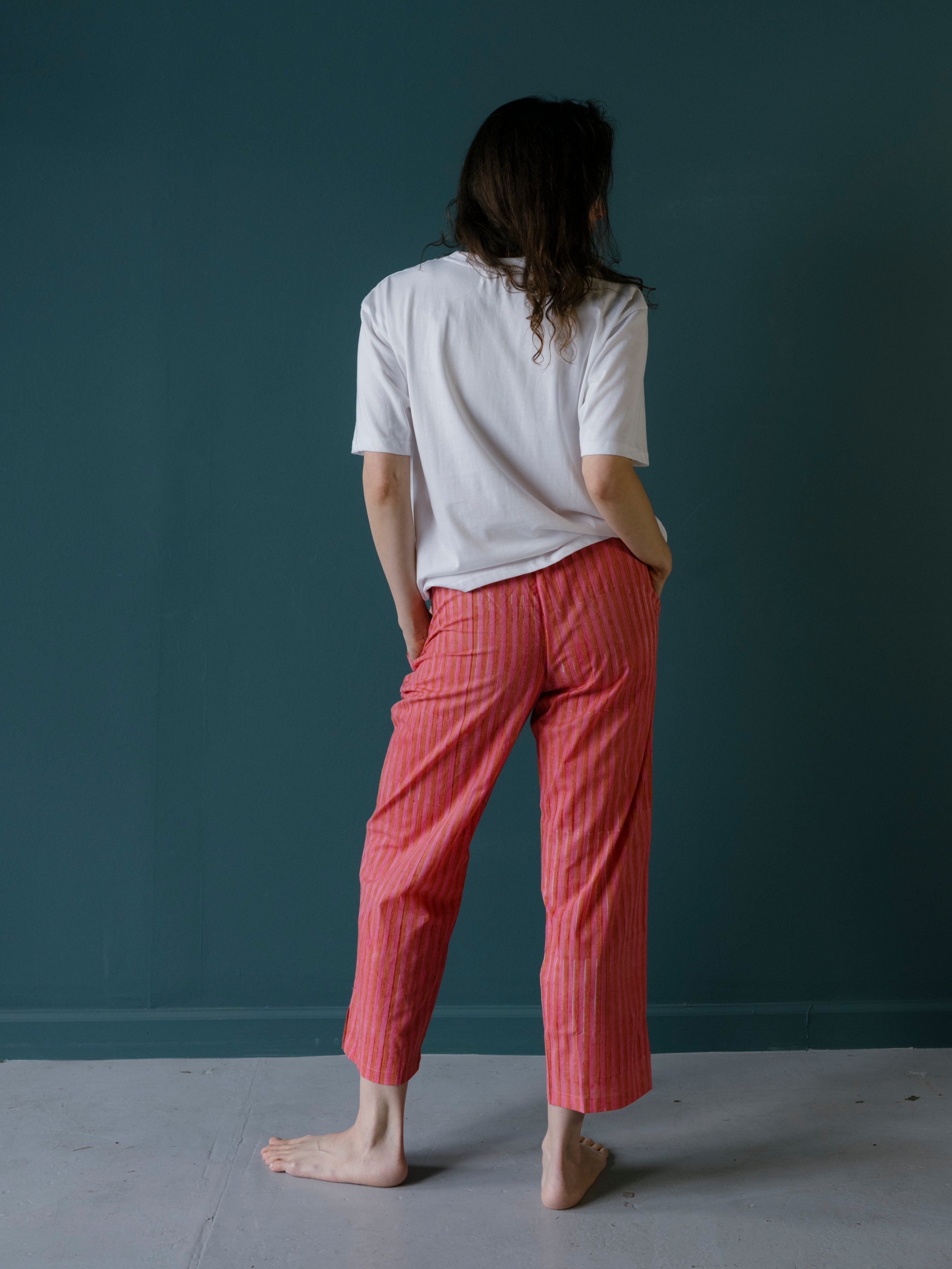 Nalini Pants in Block Print Stripe