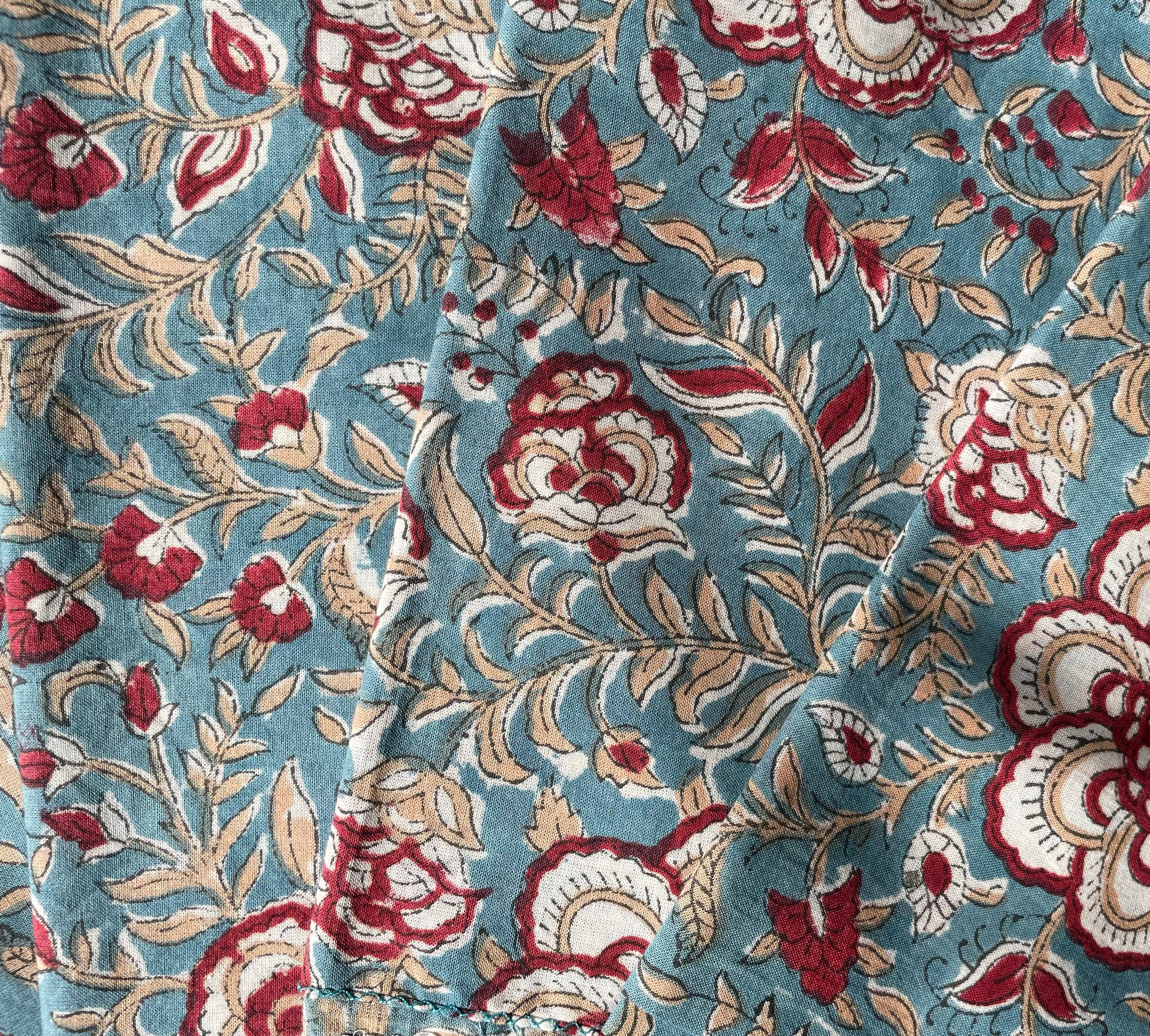 Napkin Blue/Red Floral