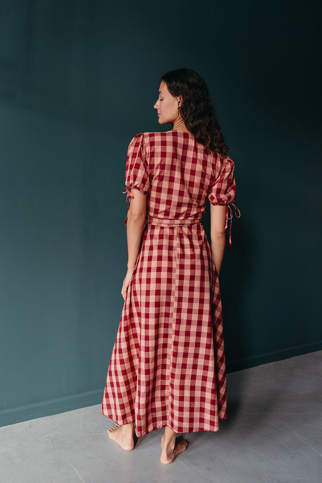 Gingham Wrap Dress