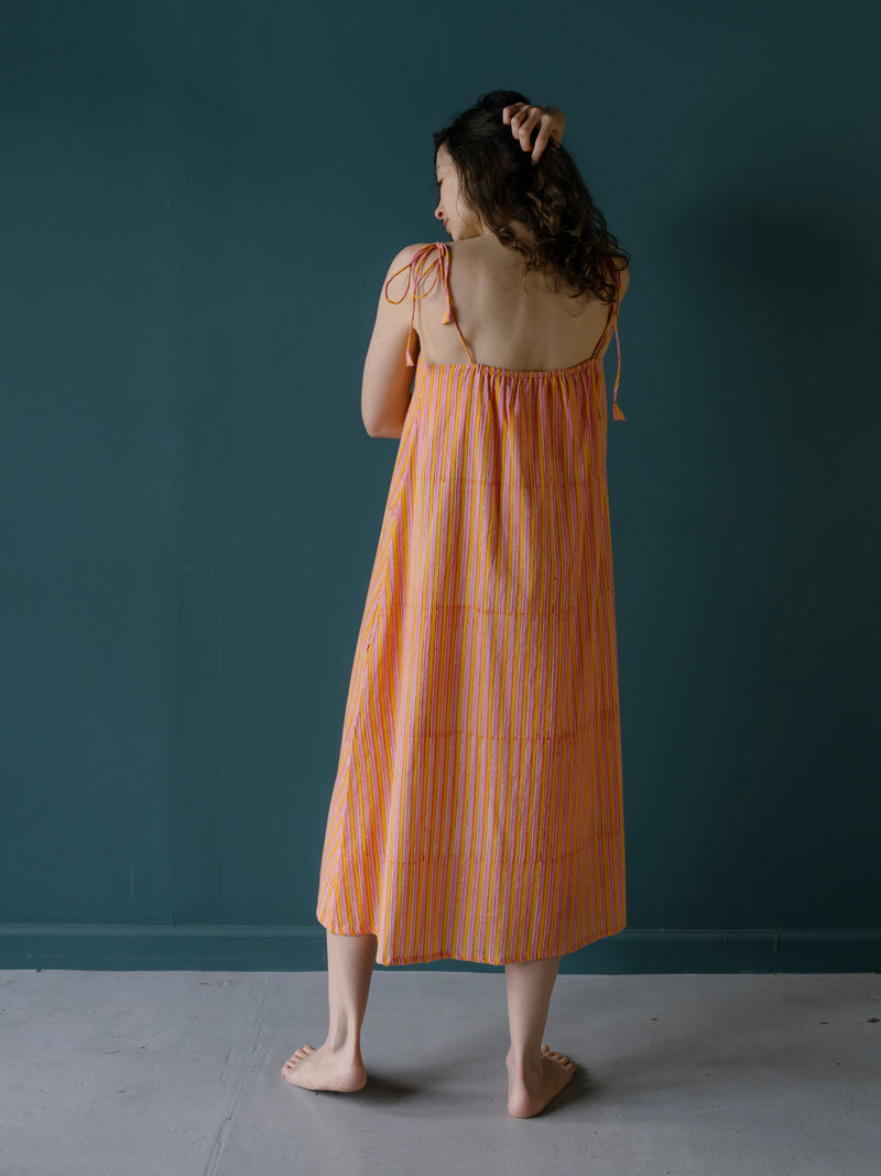 Shyla Tie Dress | goa stripe