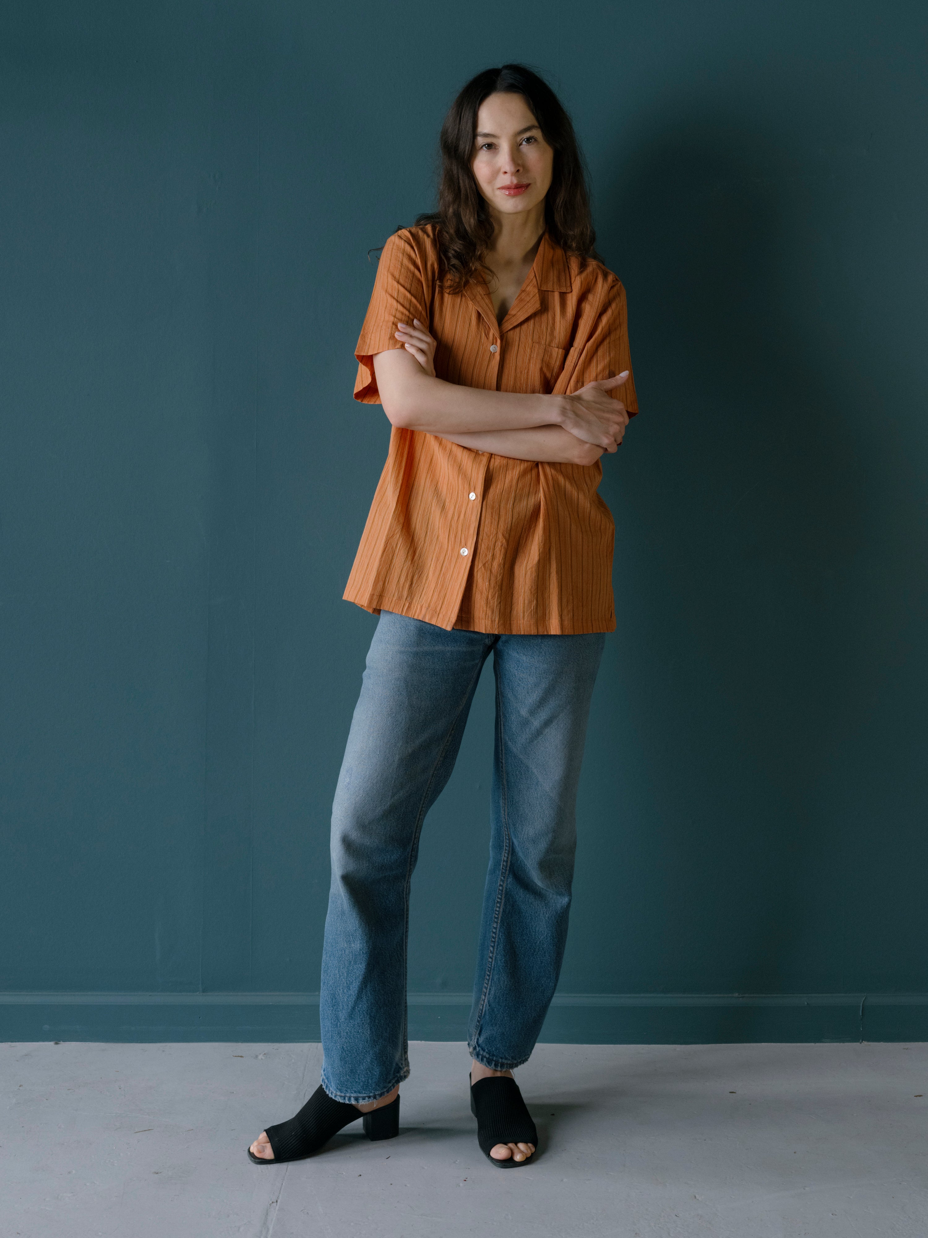 Unisex Camp Shirt | dutch orange