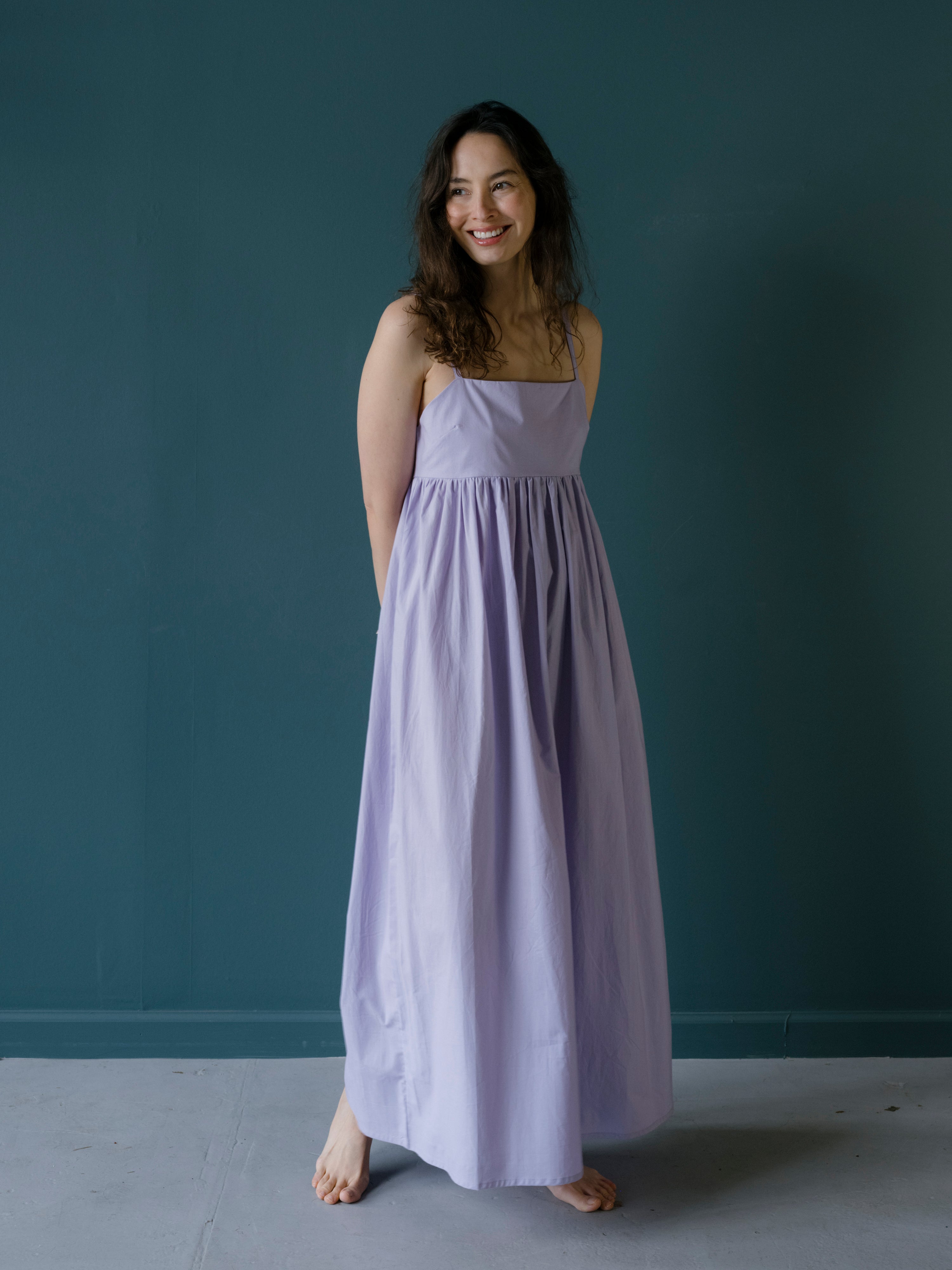 Laila Maxi Dress in Poplin