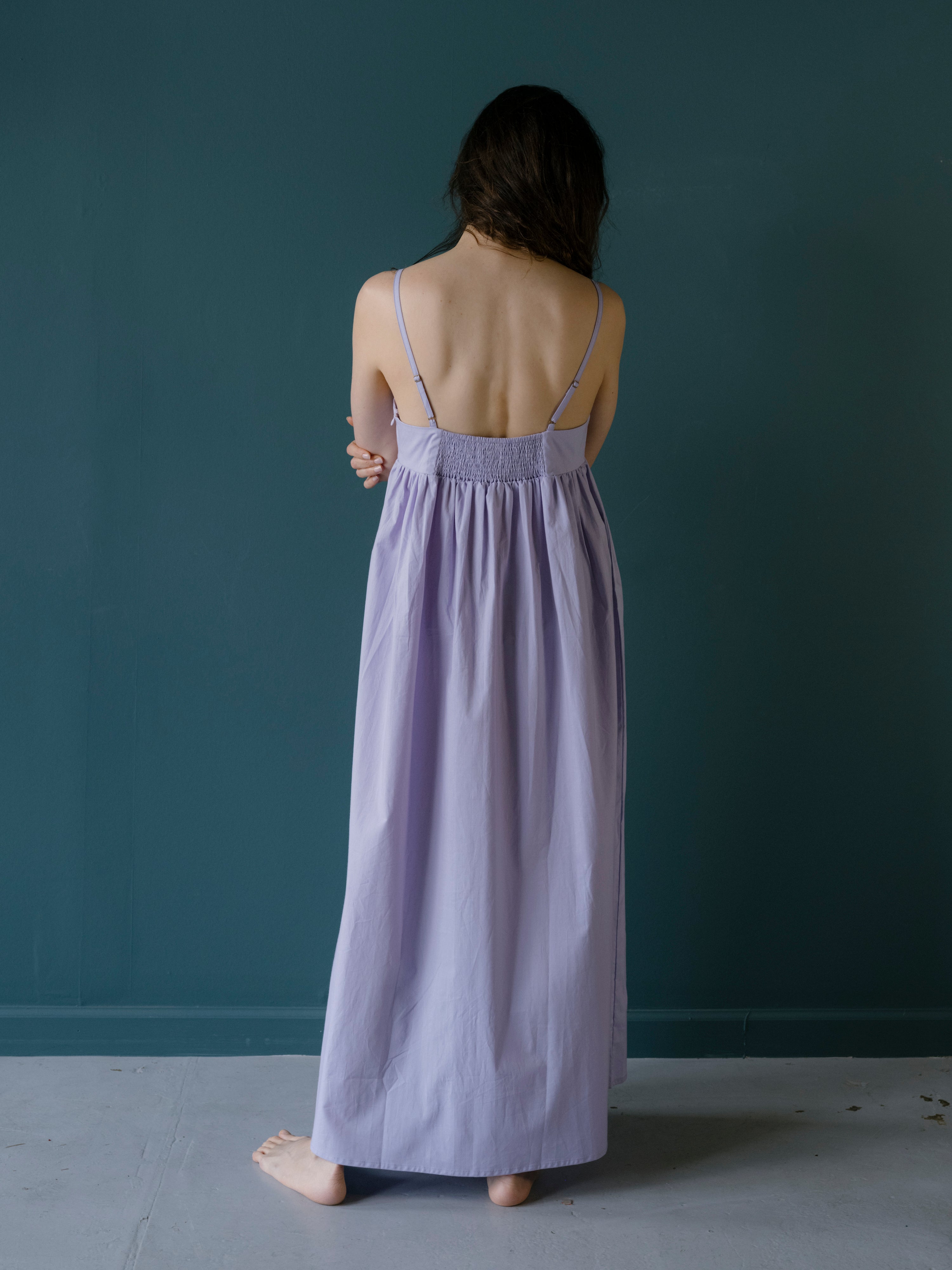 Laila Maxi Dress in Poplin