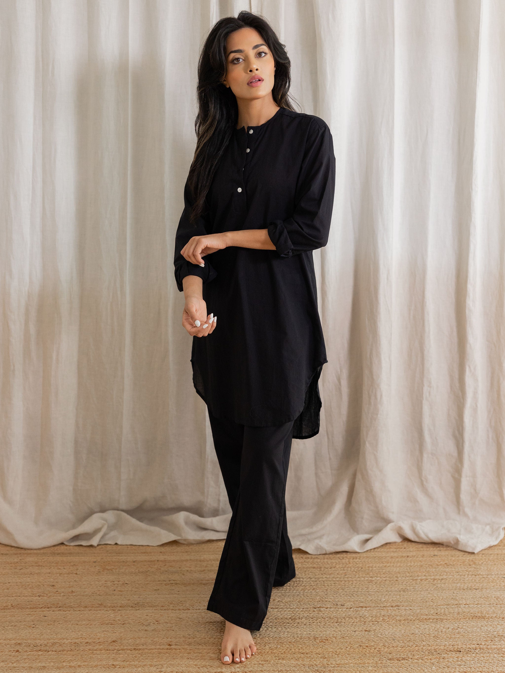 unisex kurta | black