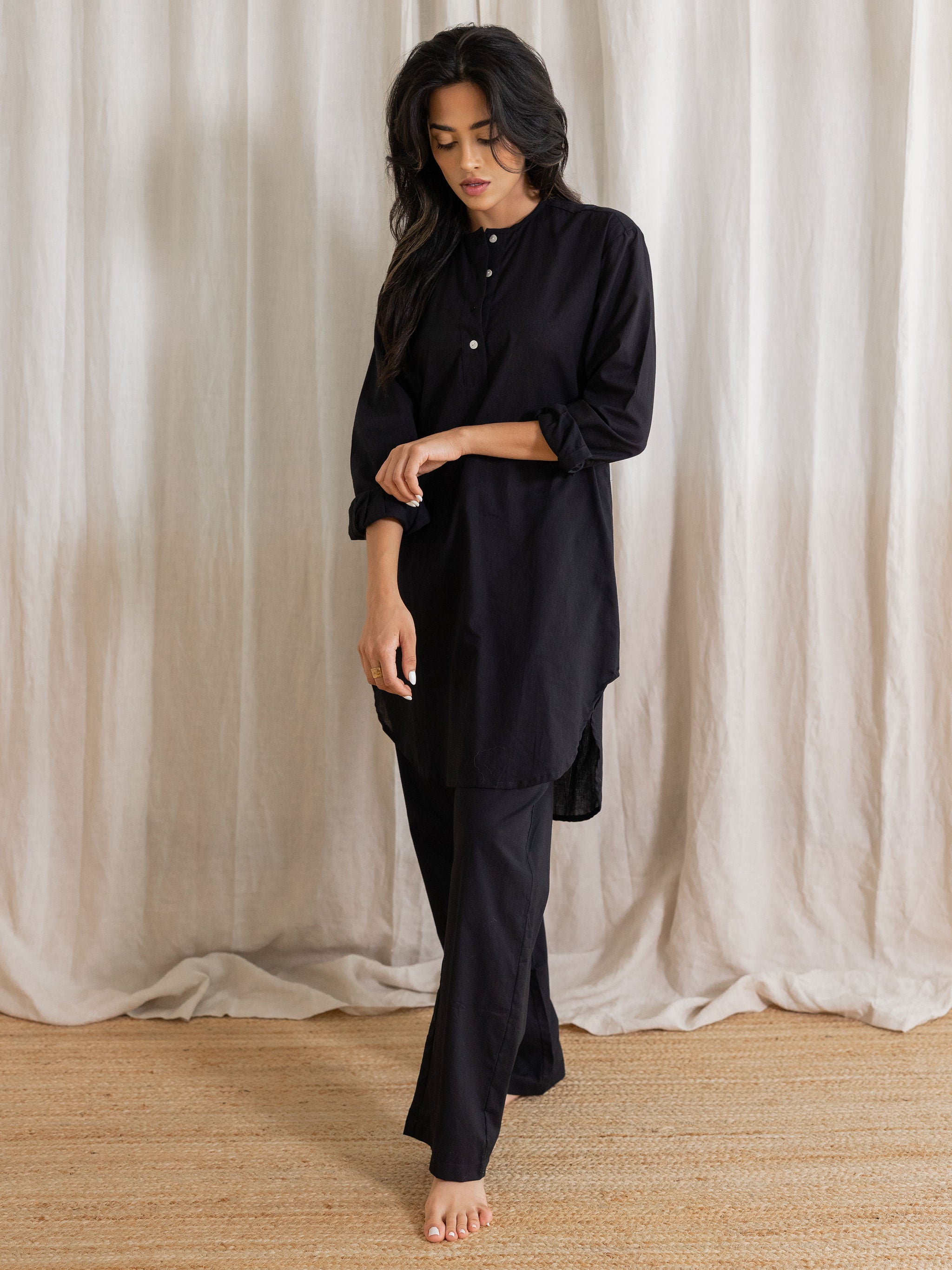 unisex kurta | black