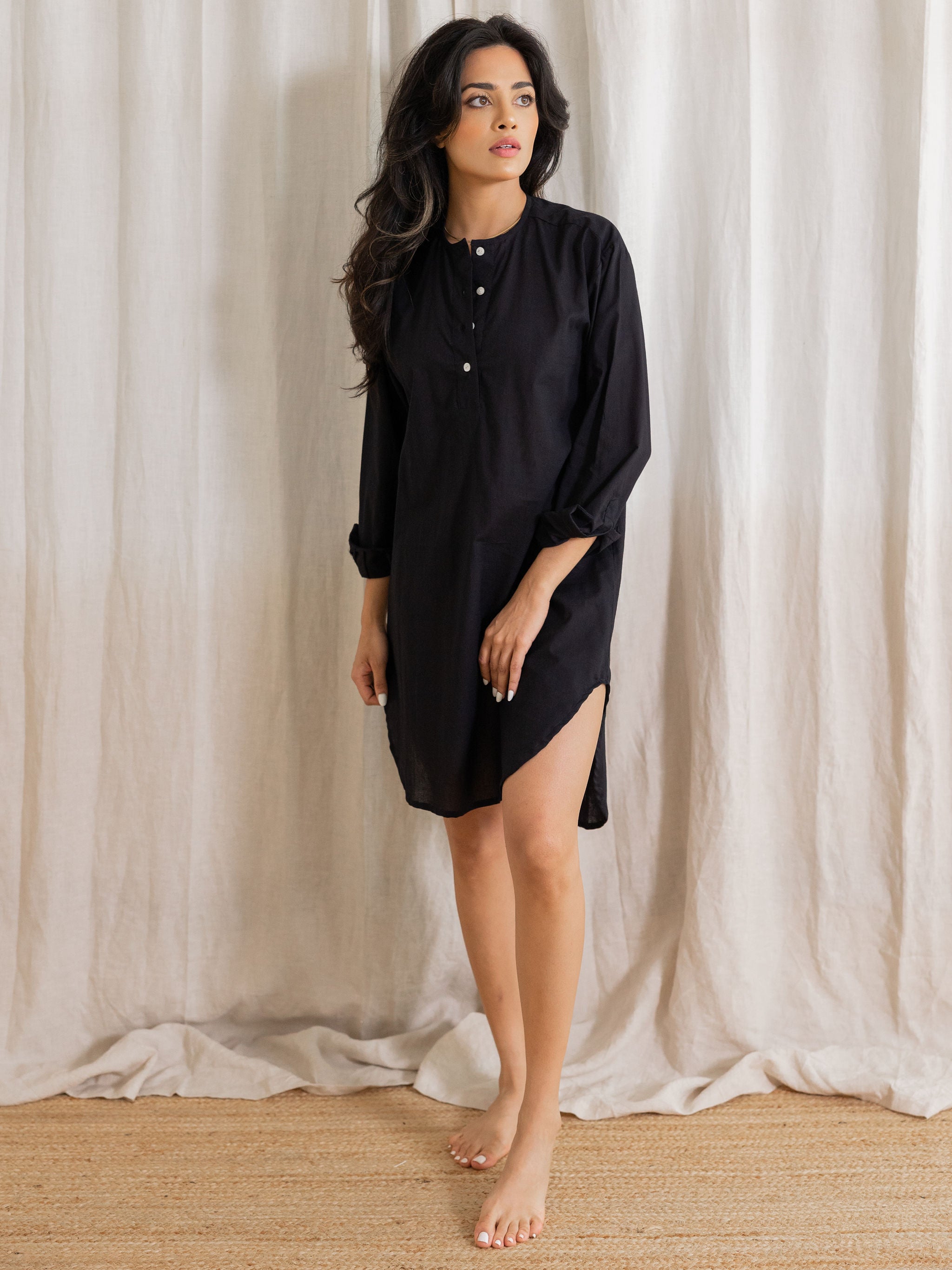 unisex kurta | black