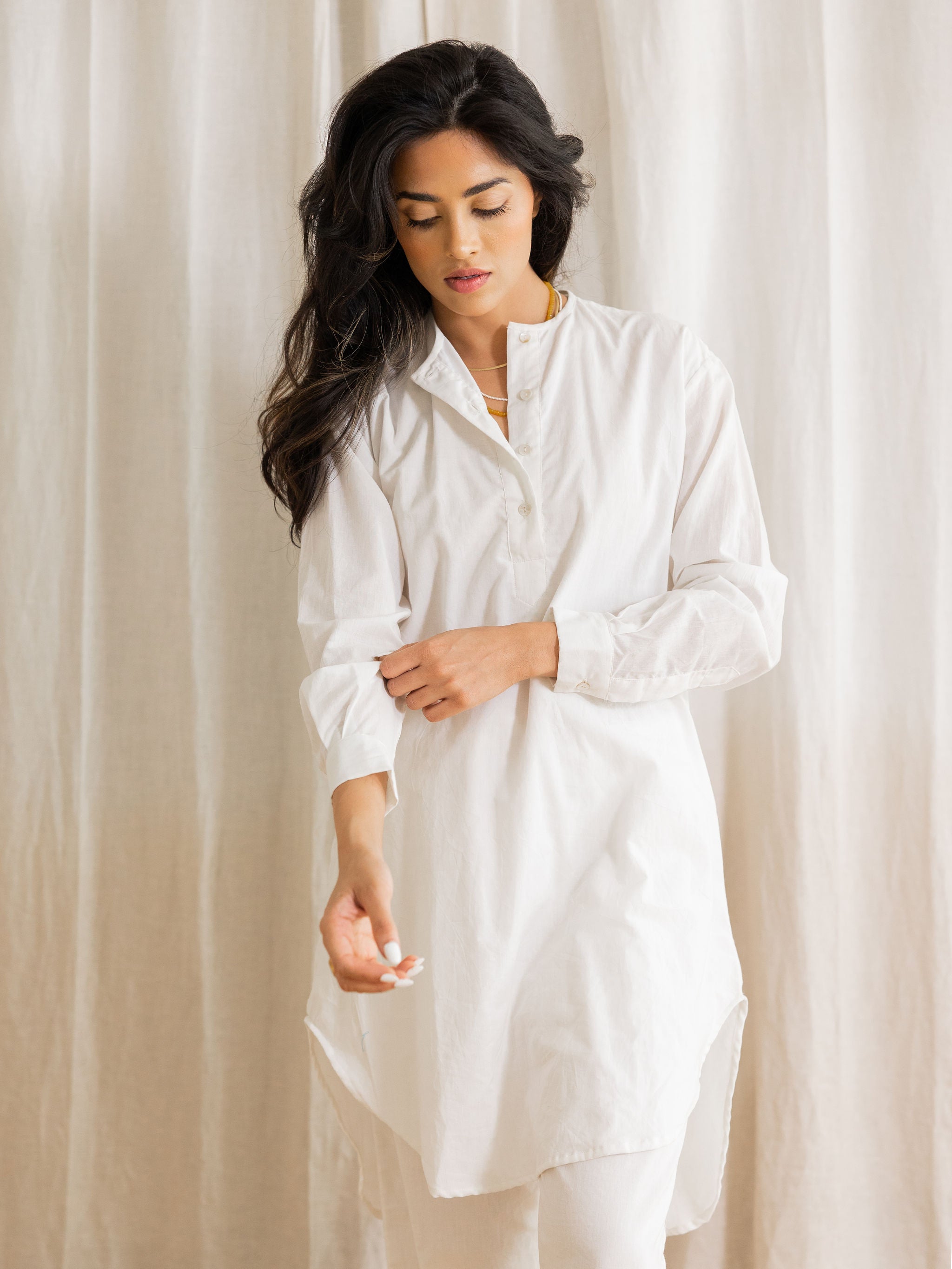 unisex kurta | white