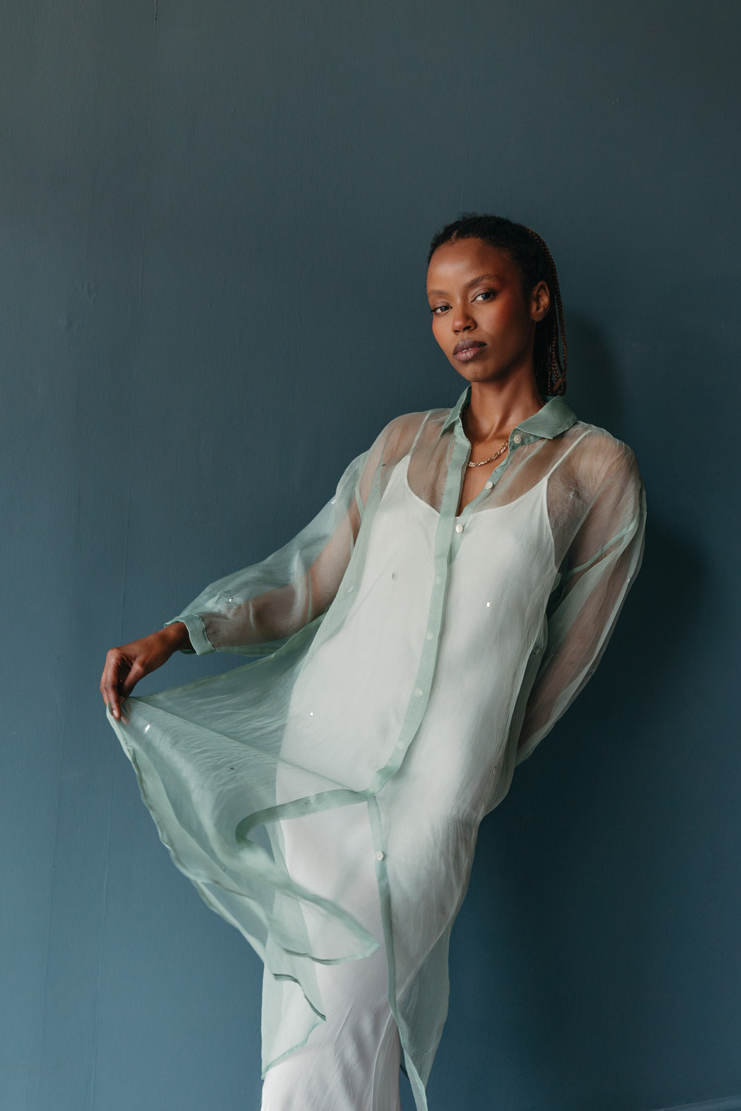 Doli Organza Overlay Dress | Spearmint