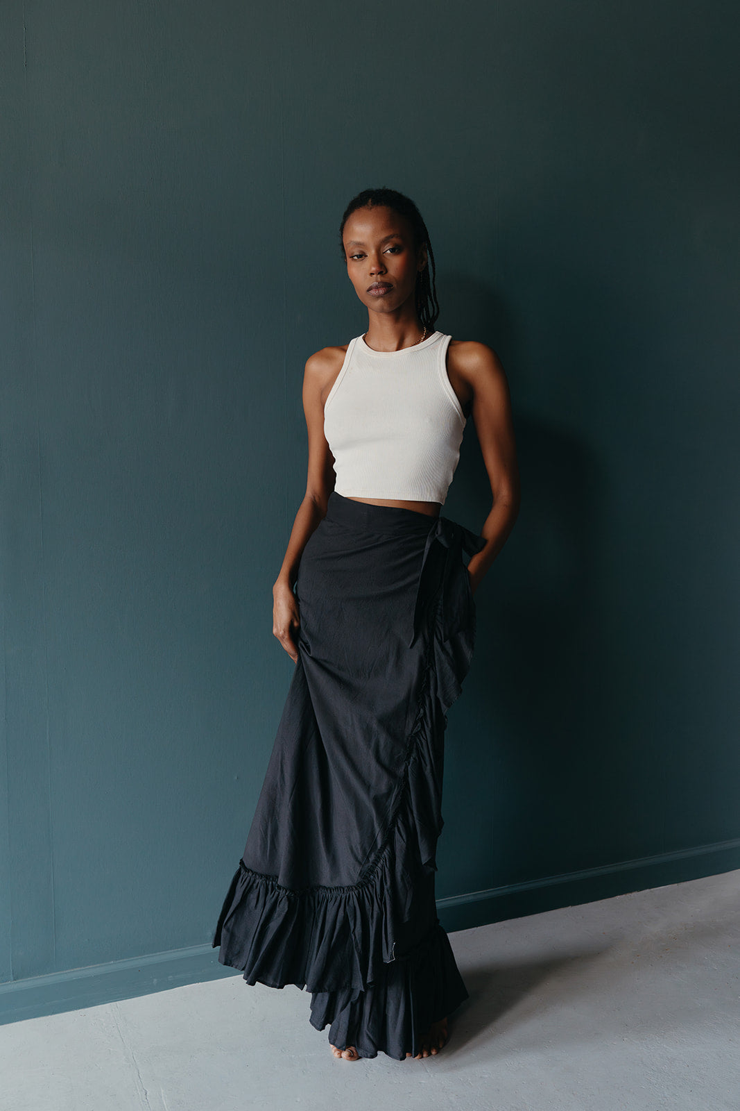 Navi Wrap Skirt | Black