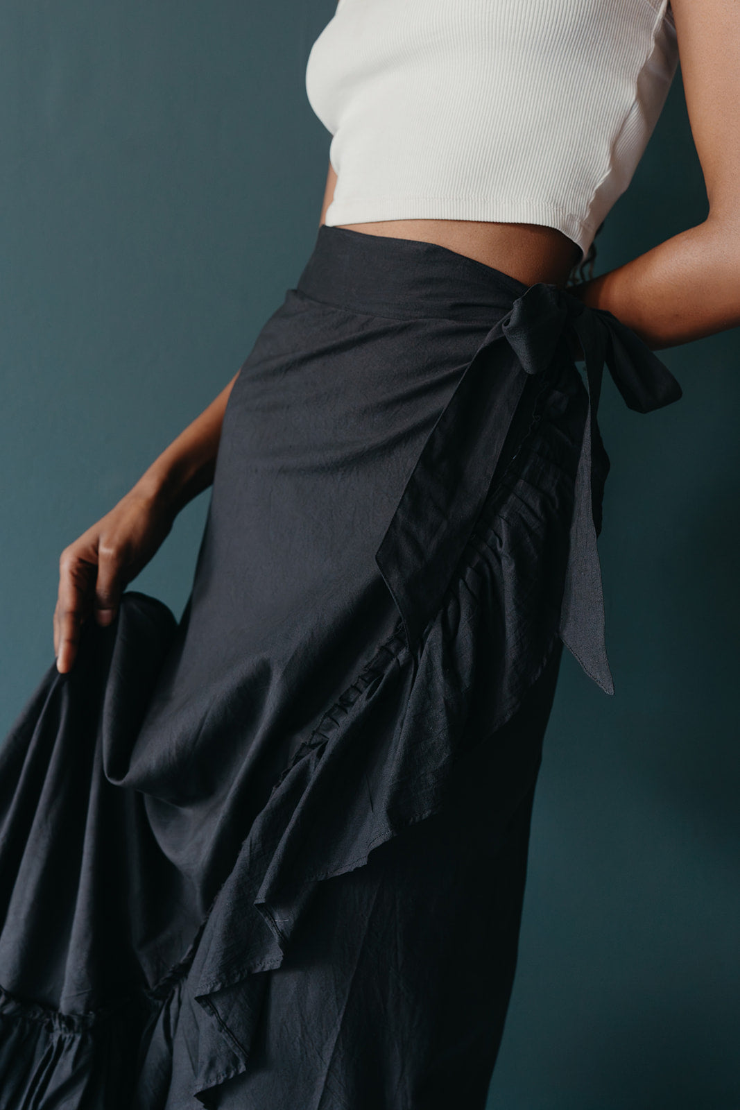 Navi Wrap Skirt | Black