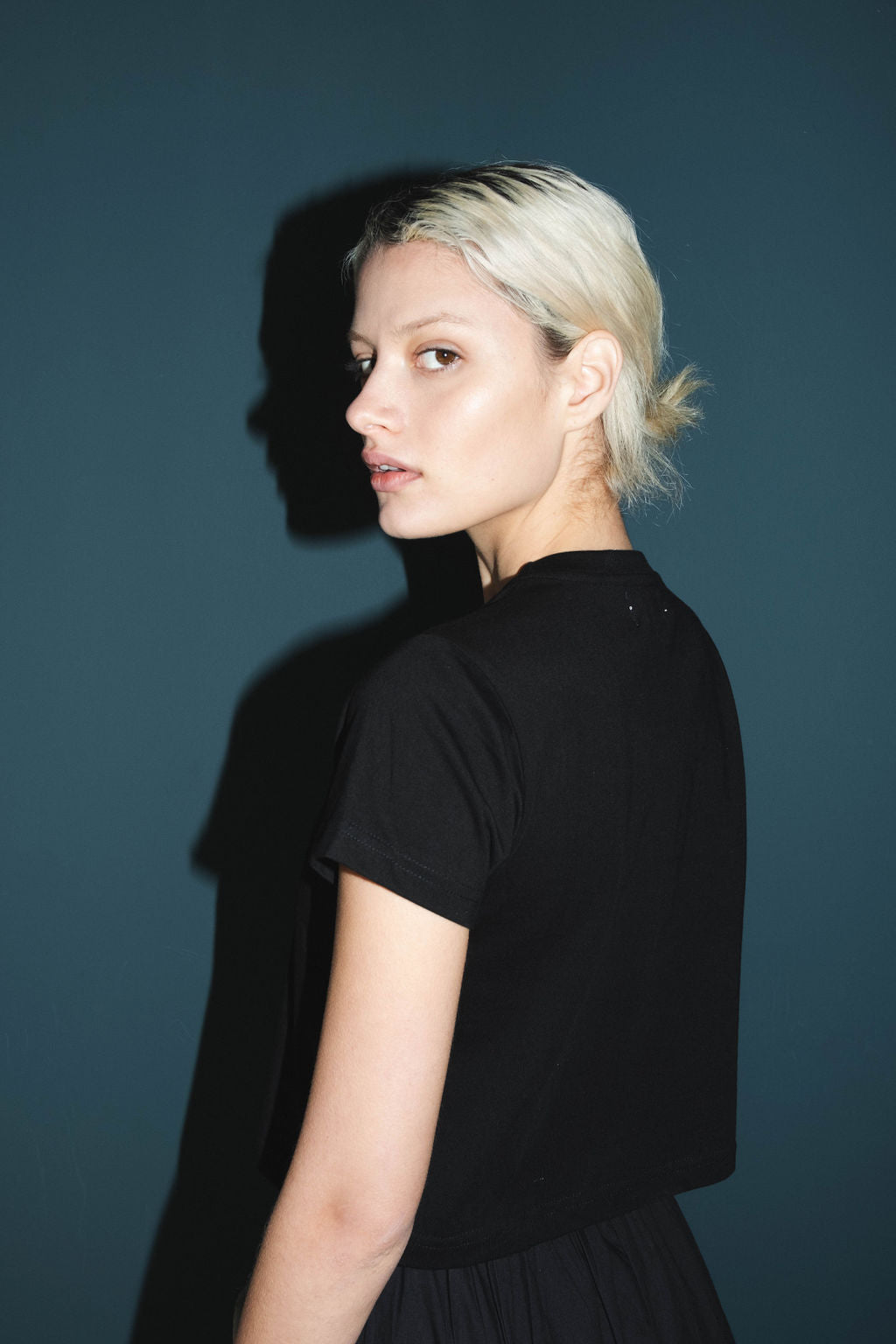 Organic Cotton Cropped Tee | Black