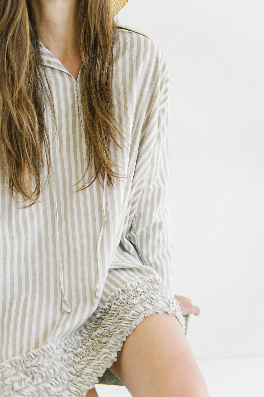 striped dress | mushroom stripe